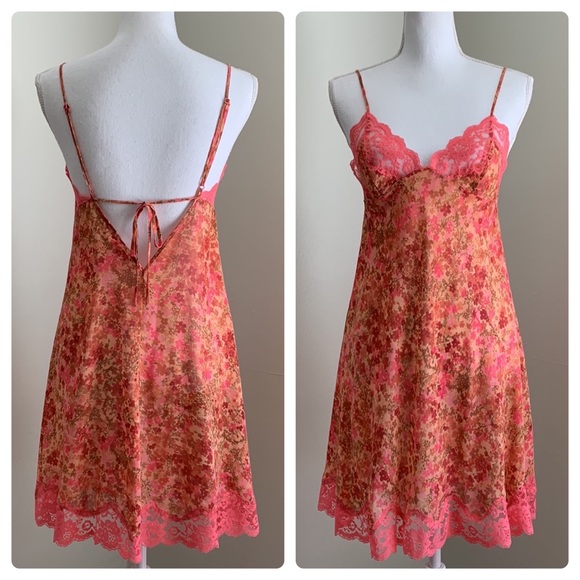 Victoria's Secret Other - VTG Y2K VICTORIA'S SECRET Floral Lace Slip Dress